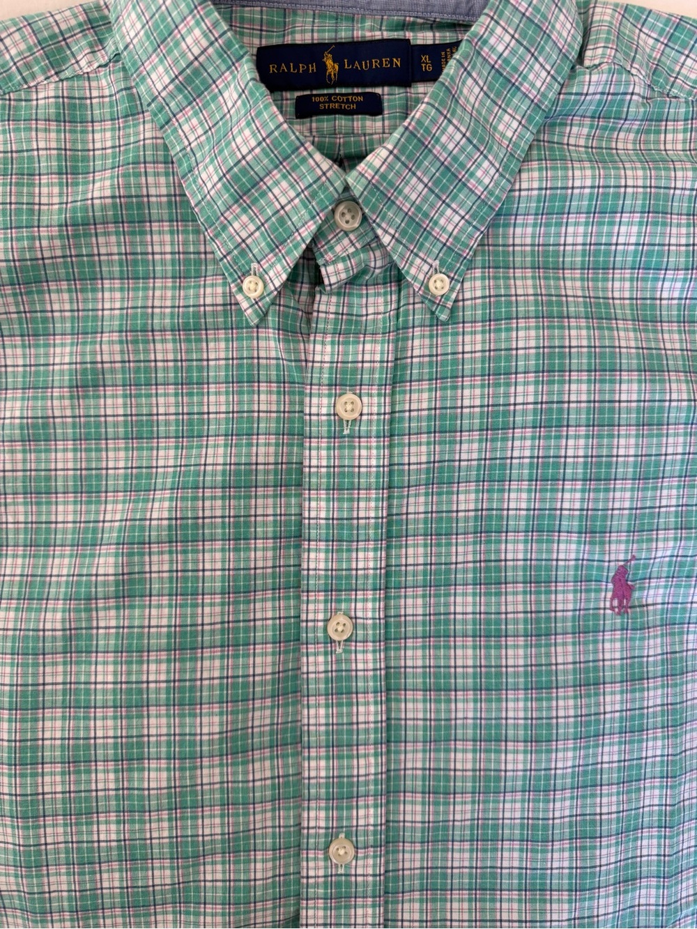 Ralph Lauren Men’s Green Plaid Button-Down Shirt